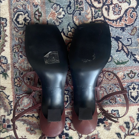 Marc Fisher Dennie Ankle Strap Sandal Square Toe Brown size 8.5 - Picture 7 of 8